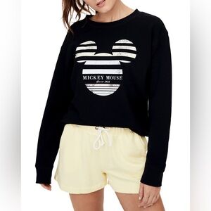 DAVID LERNER | Stripe Mickey Crewneck Pullover Sz M